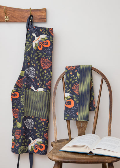 Blooming Birds Tea Towel
