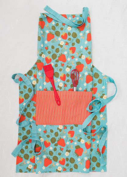 Strawberry Fields Cotton Apron
