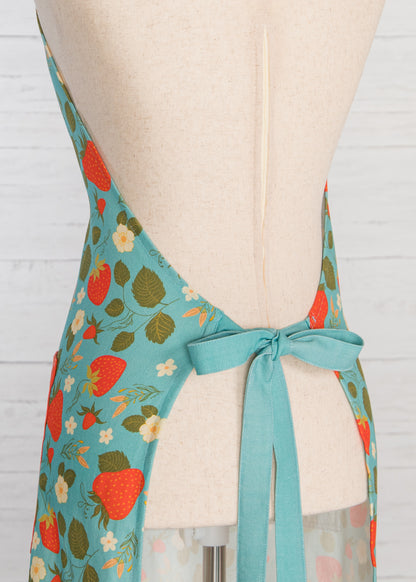 Strawberry Fields Cotton Apron