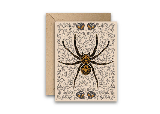 Spider Dark Omens greeting card with envelope