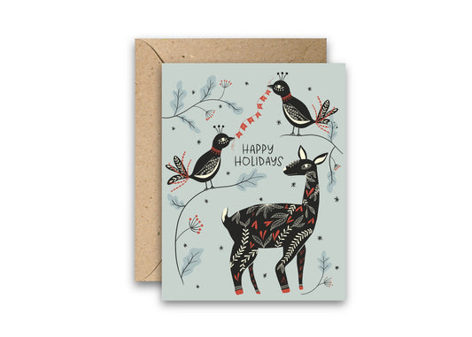 Winter Friends greeting card with envelope