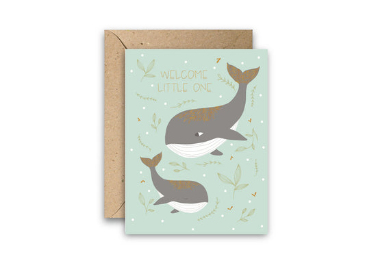 Welcome Little One greeting card with envelope