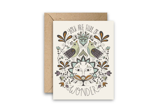 Full of Wonder greeting card with envelope