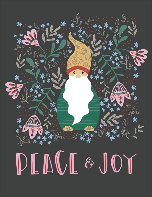 Berry Gnome Holiday Greeting Card