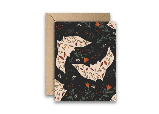 Midnight Bats greeting card with envelope
