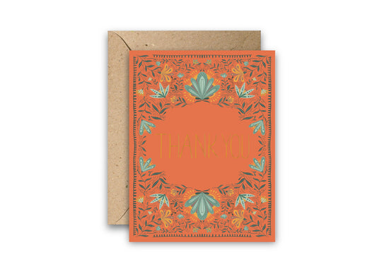 Thank You Sunny Blooms greeting card with envelope