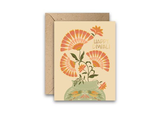 Diwali Bouquet greeting card with envelope