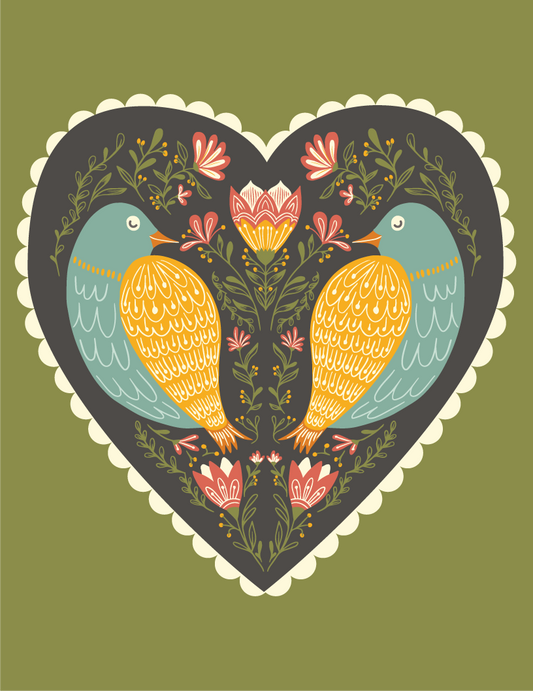 Birds At Heart Greeting Card - Love and Wedding Card