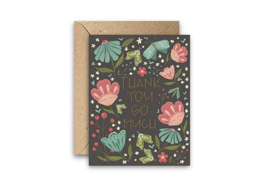 May Flowers Thank You Greeting Card