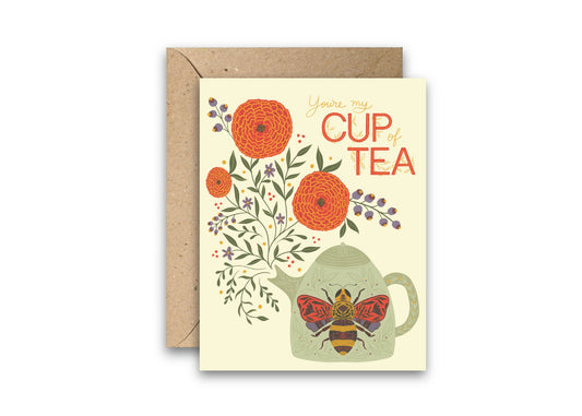 You're My Cup of Tea greeting card with envelope