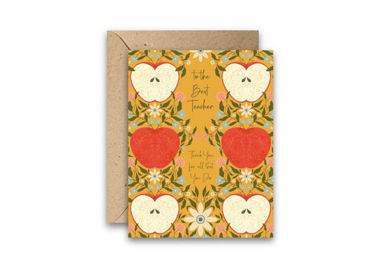 Golden Teacher greeting card with envelope