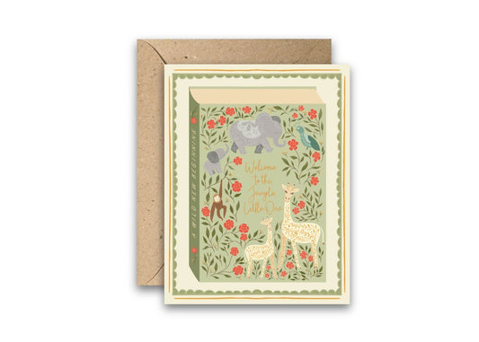 Jungle Welcome for Baby greeting card with envelope