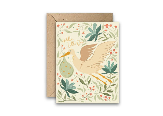 Hello Little One New Baby greeting card with envelope