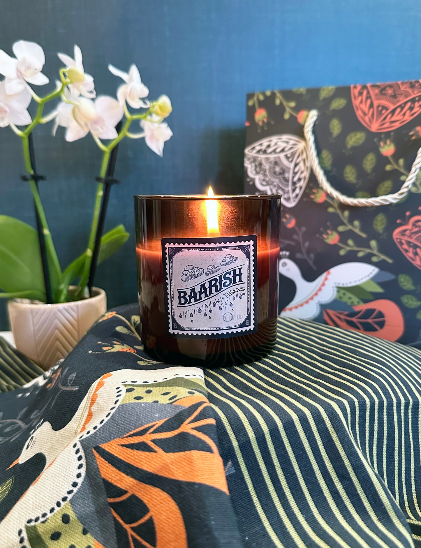 Blooming Birds Kitchen Gift Set with Rain Candle – Holiday Home Gift Bundle