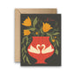 With Love Swan Vase Card – Valentine’s Day, Anniversary, and Love Card