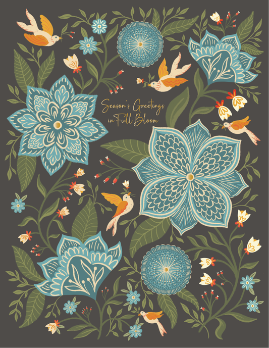Full Bloom – Gold Foil Holiday Card