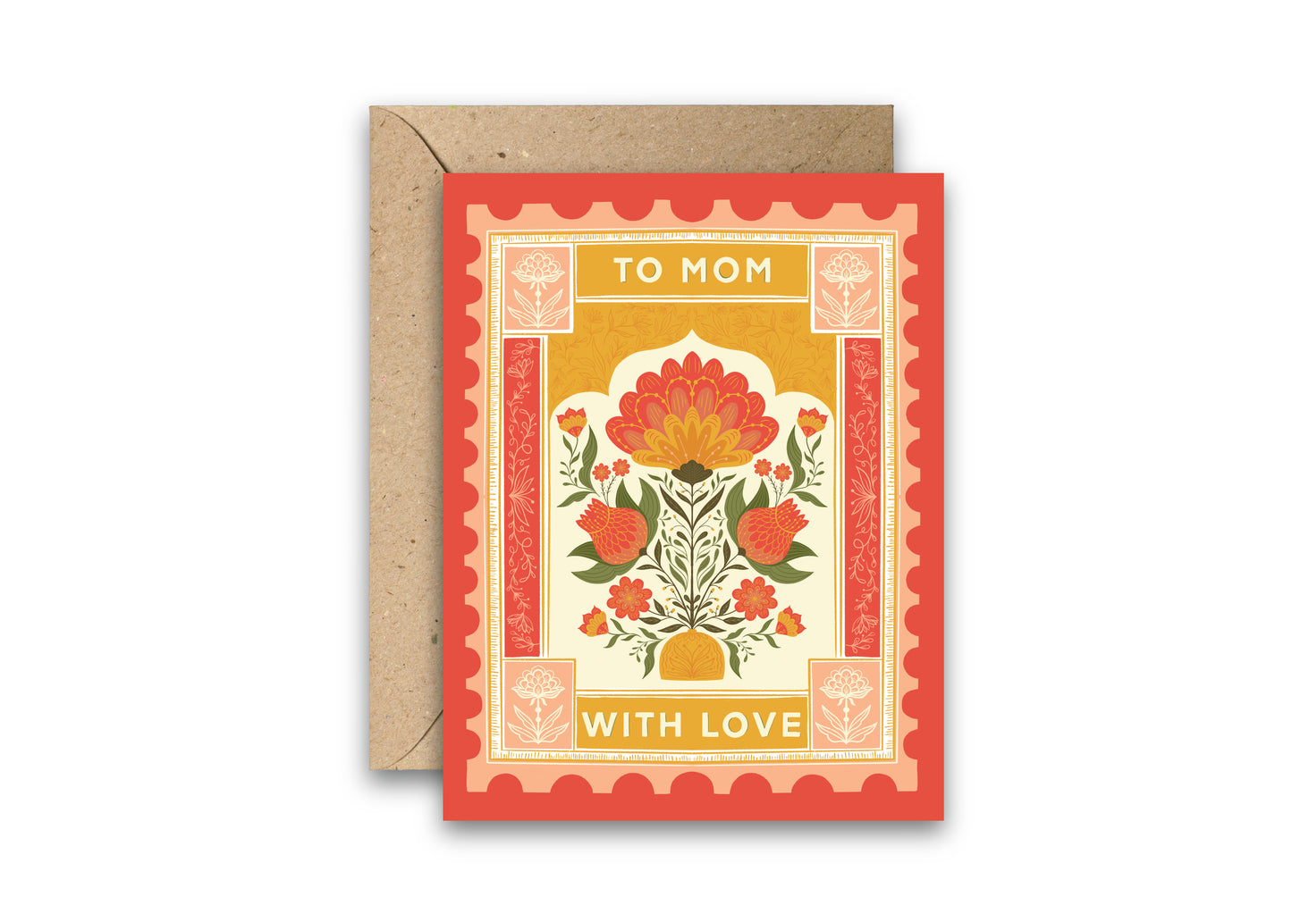 Mom’s Postage Mother’s Day Card | Vintage Stamp Floral Card