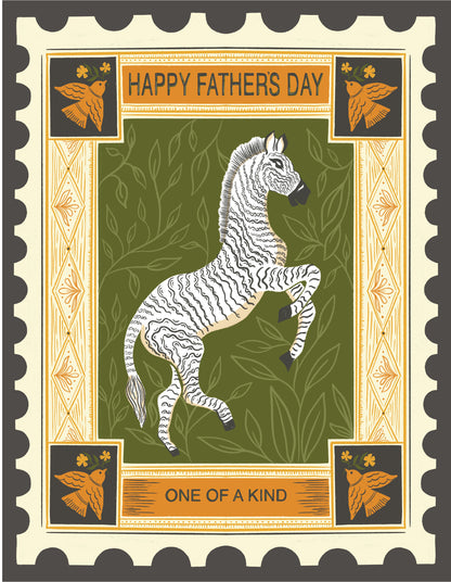 Zebra One of a Kind – Father’s Day Greeting Card