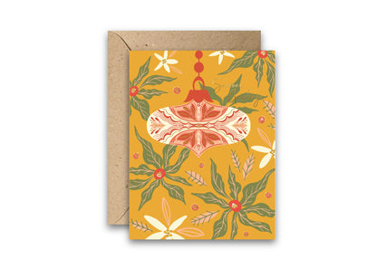 Retro Elegance Gold Foil Greeting Card