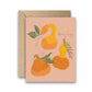 Thanksgiving Gourds Gold Foil Greeting Card
