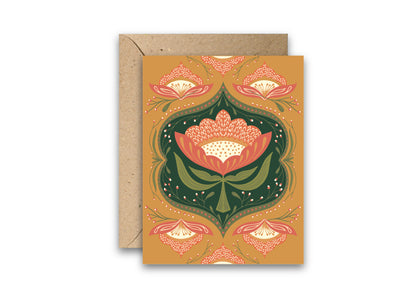 Trellis Blooms Greeting Card