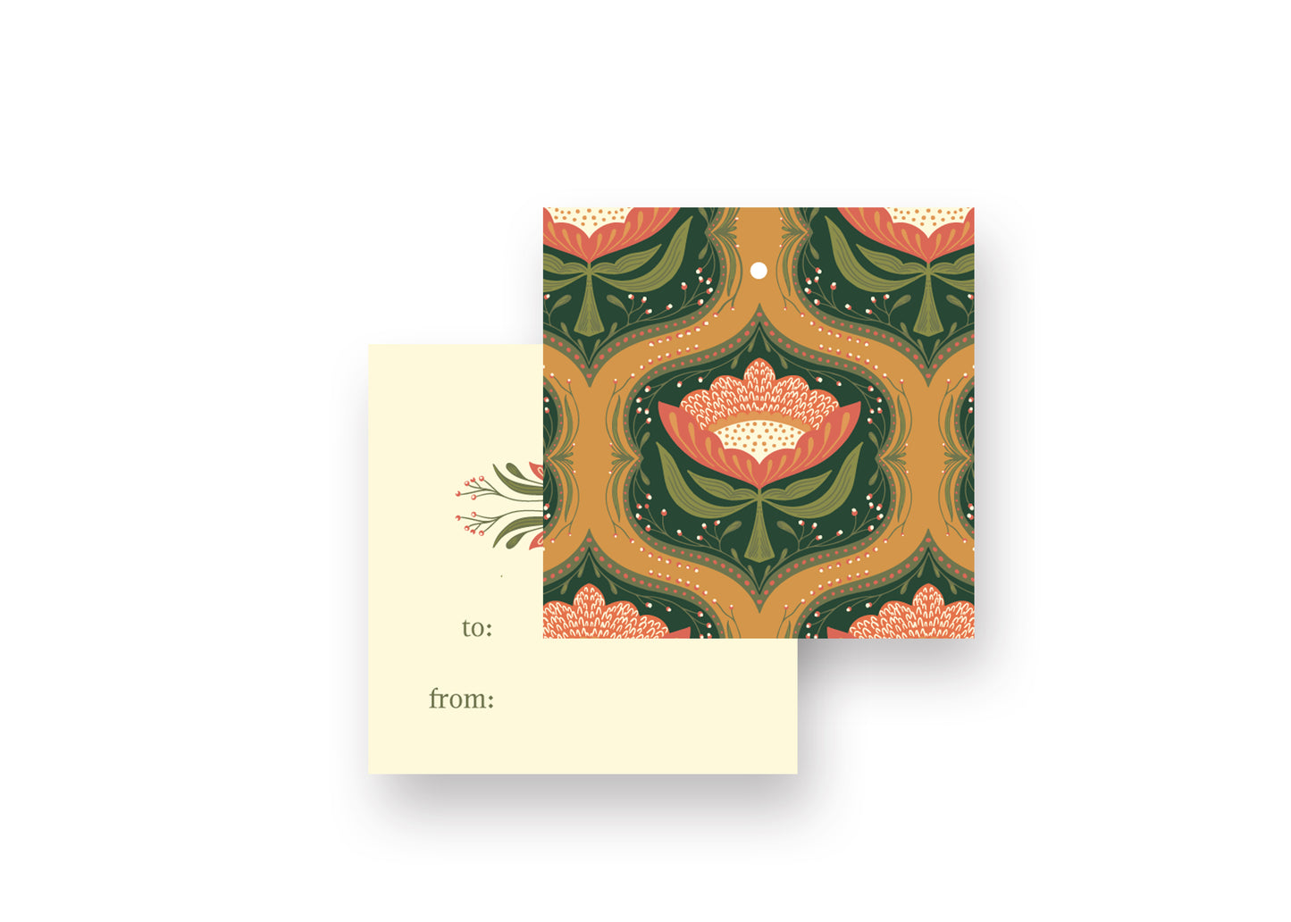Gift Tag - Folk Floral