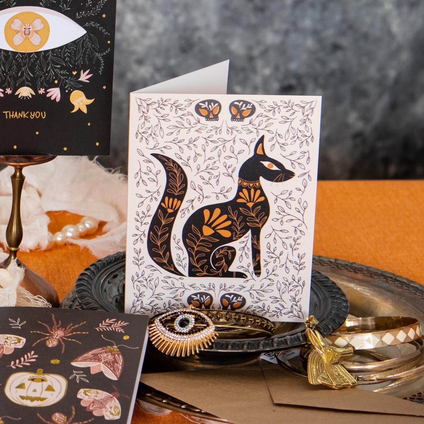 Spooky Spirits Gold Foil Halloween Greeting Card