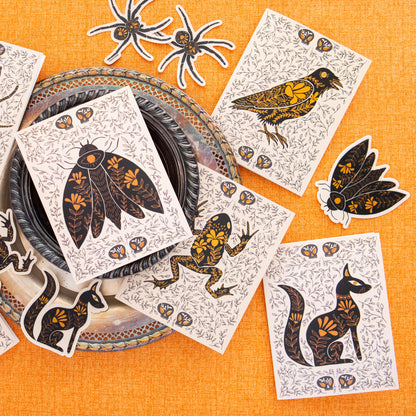 Raven Dark Omens Greeting Card