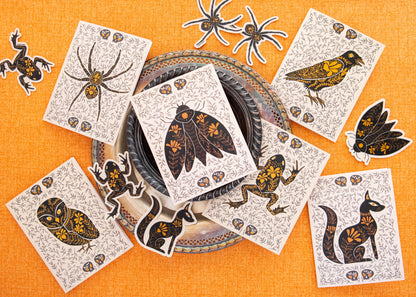 Raven Dark Omens Greeting Card