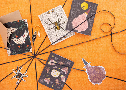 Spooky Spirits Gold Foil Halloween Greeting Card