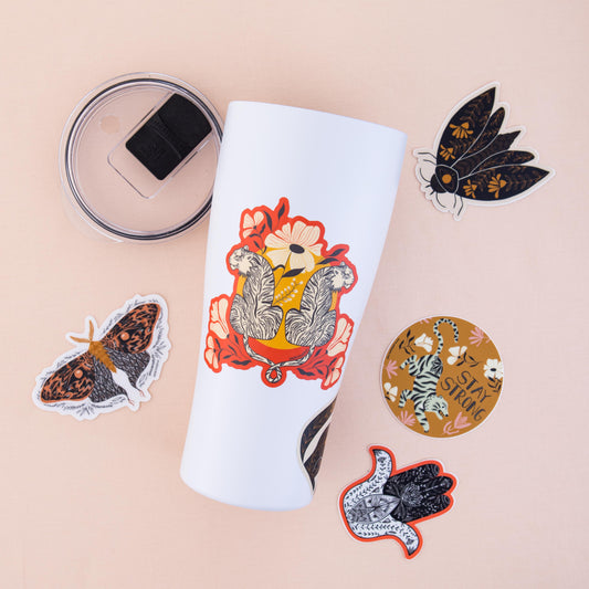 Golden Moth Clear Vinyl Sticker