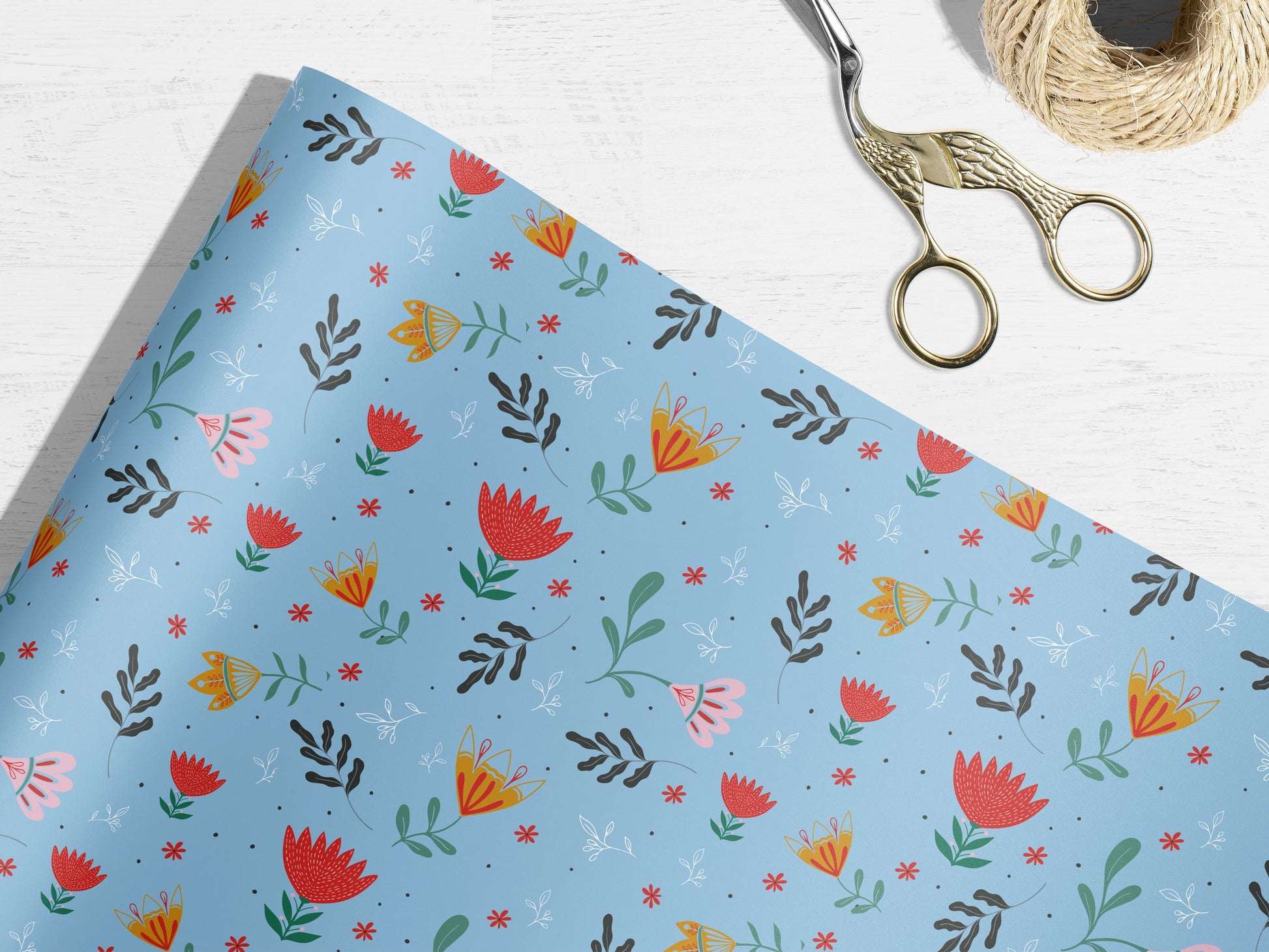 Berry Gnome Garden Wrapping Paper