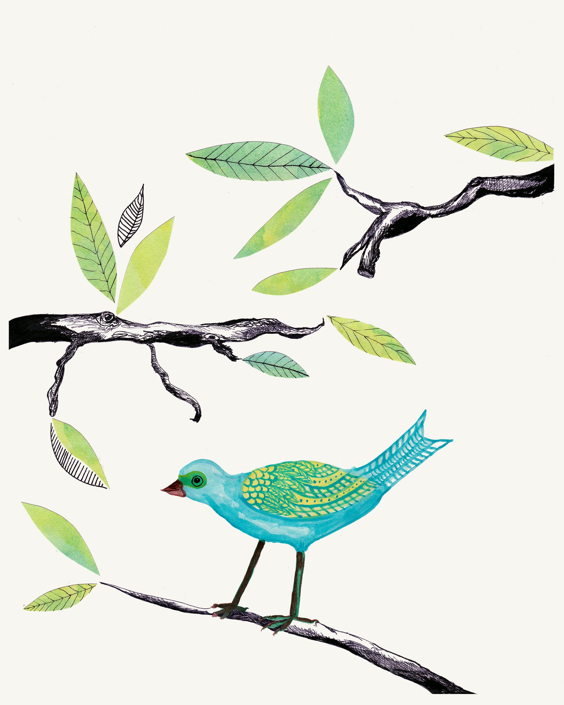 Blue Bird Giclée Print