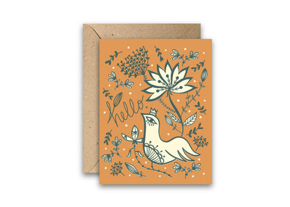 Hello Bird Greeting Card