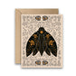 Grey Vines Moth Greeting Card