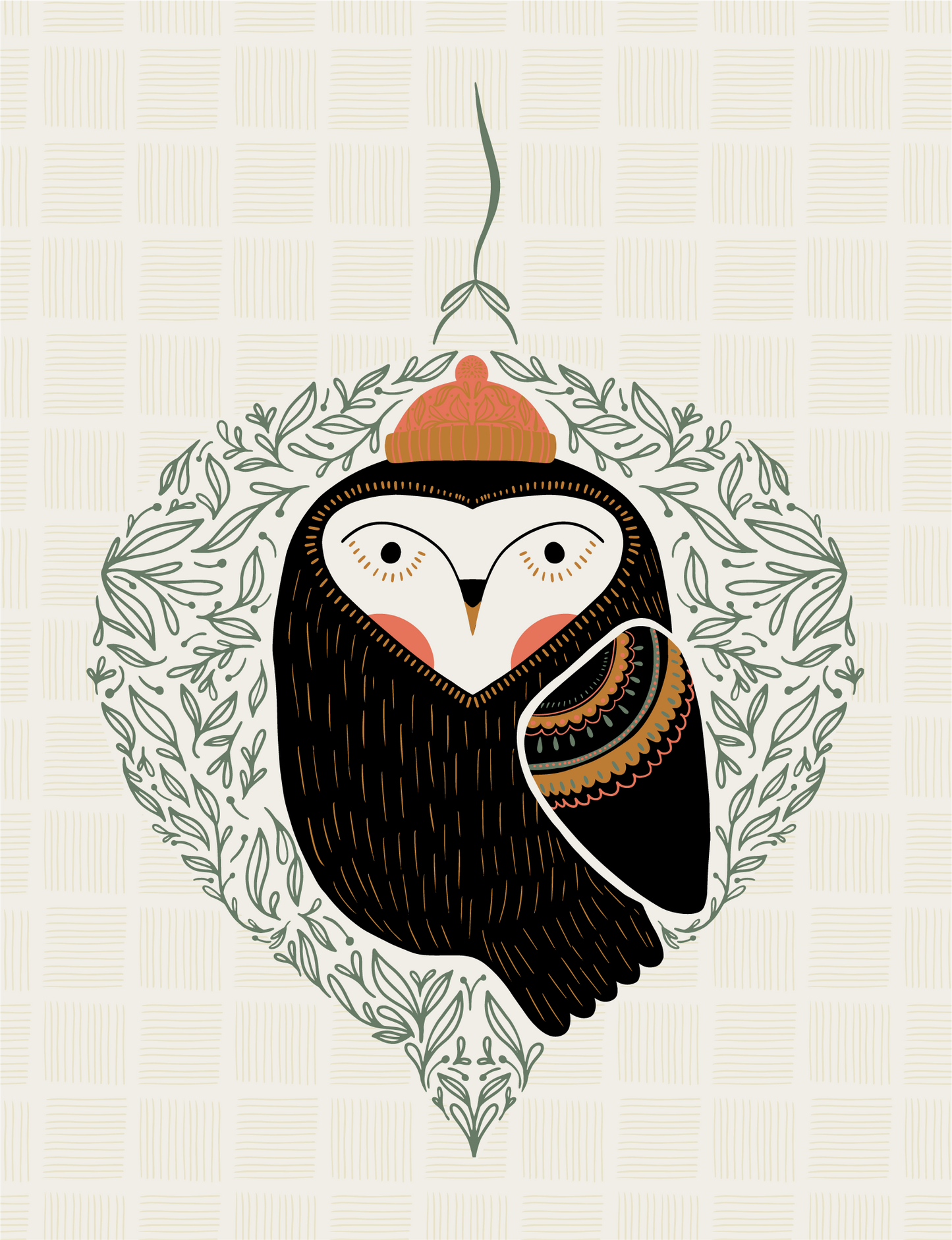 Holiday Owl Greeting Card