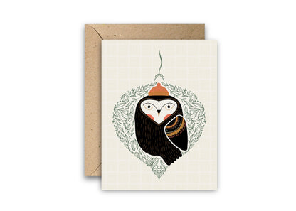 Holiday Owl Greeting Card