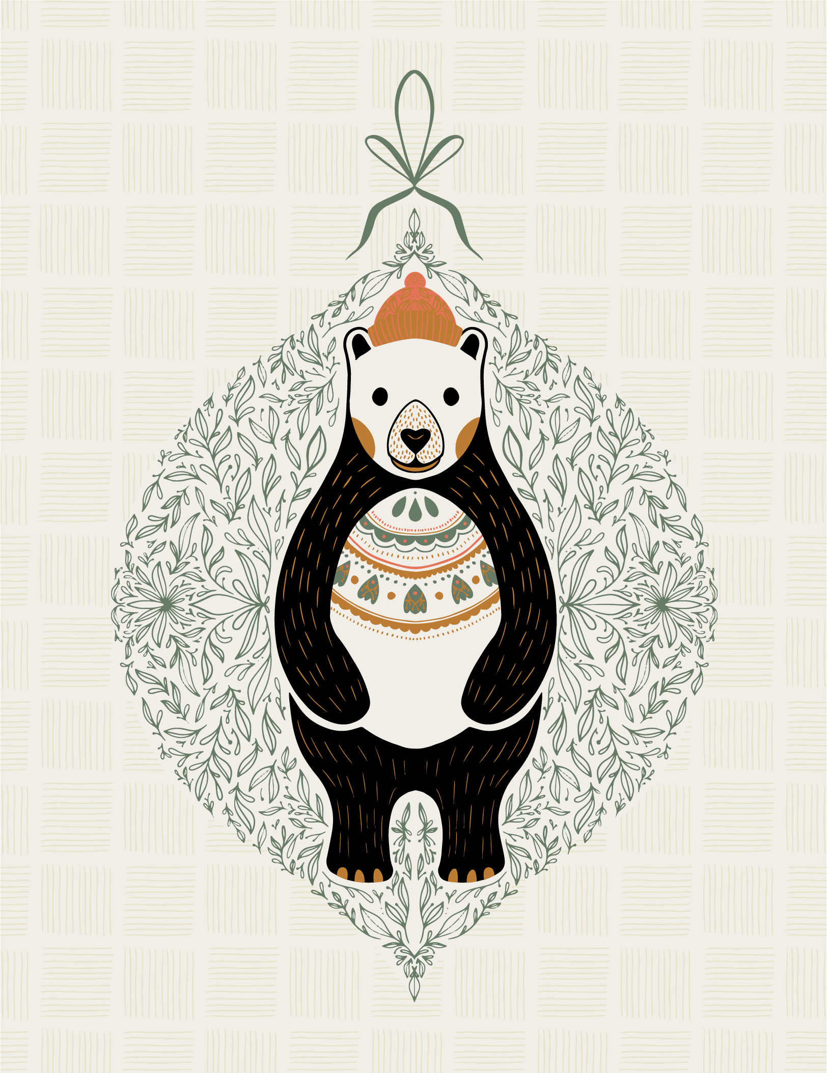 Holiday Bear Greeting Card