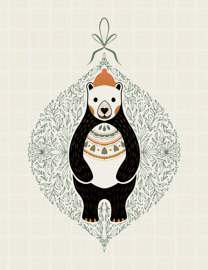 Holiday Bear Greeting Card