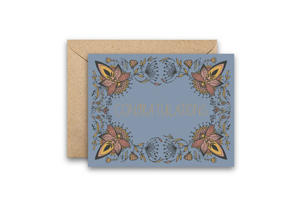 Congratulations Blooms Greeting Card
