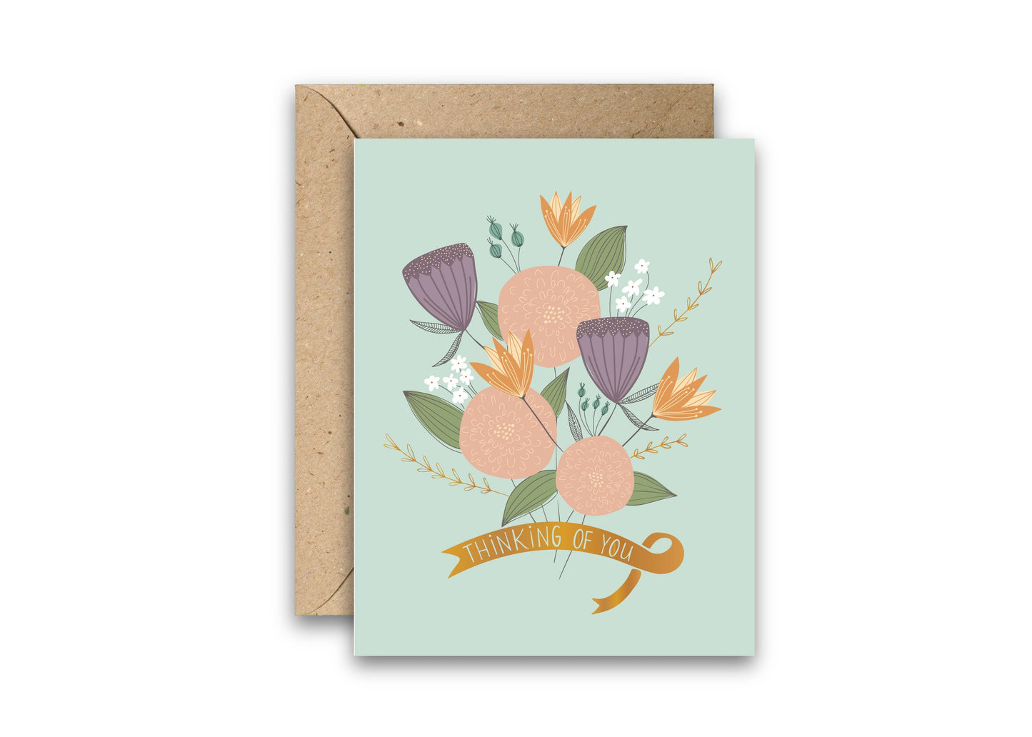Thinking of You Flowers Greeting Card