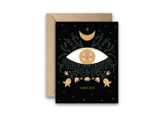 Mystic Eye Thank You Gold Foil Greeting Card