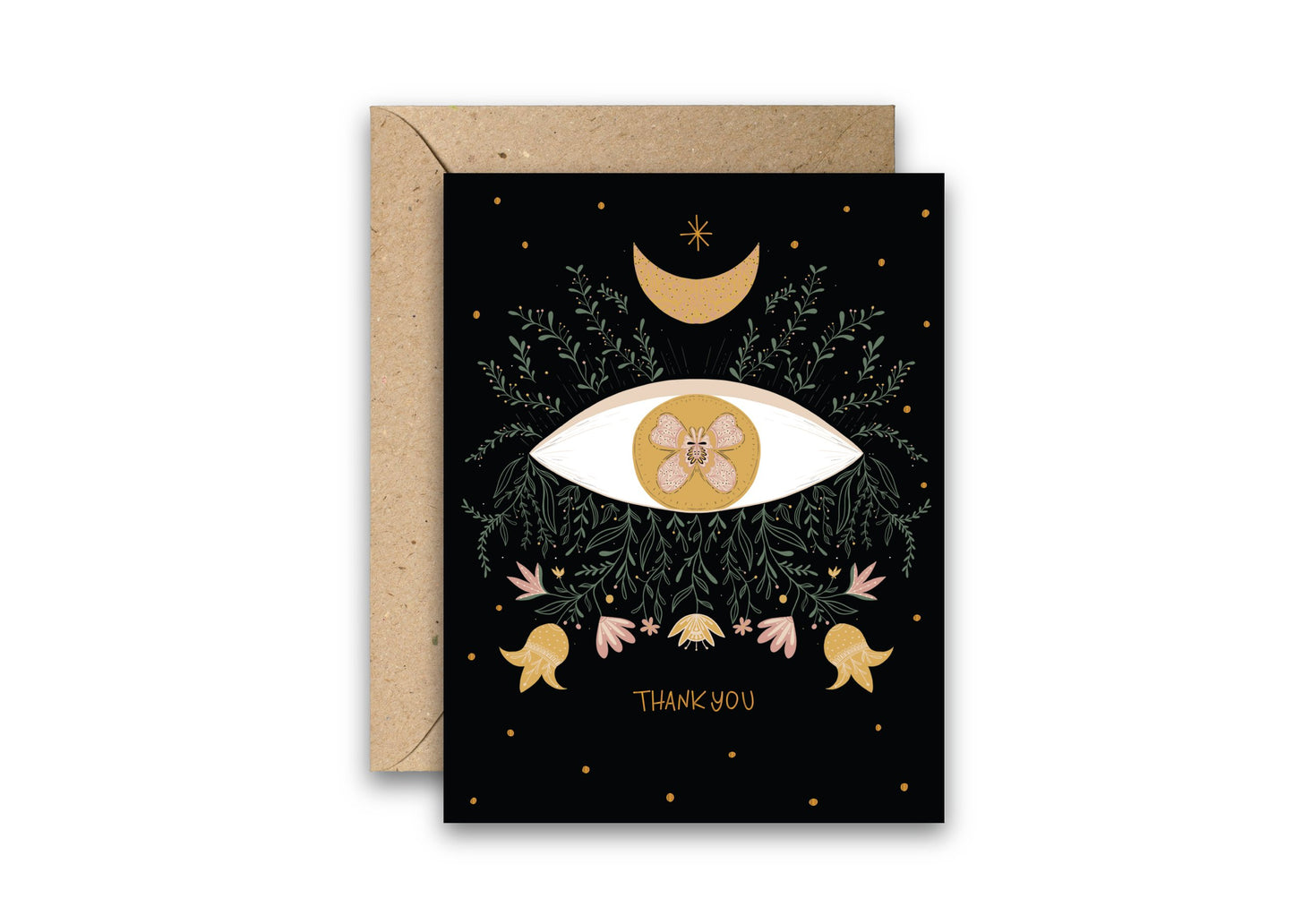 Mystic Eye Thank You Gold Foil Greeting Card