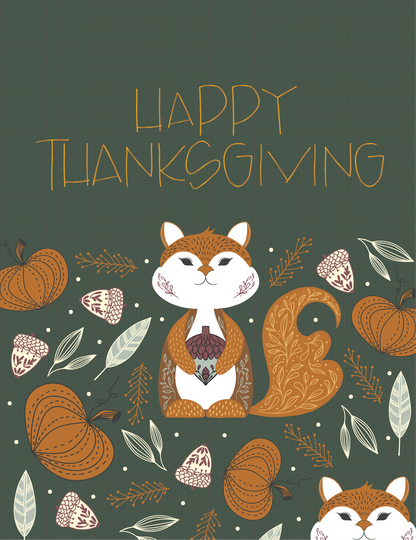 Thanksgiving Friends Greeting Card