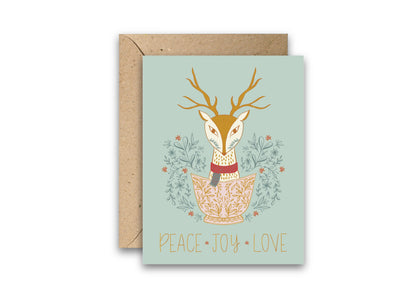 Holiday Cups Gold Foil Greeting Card