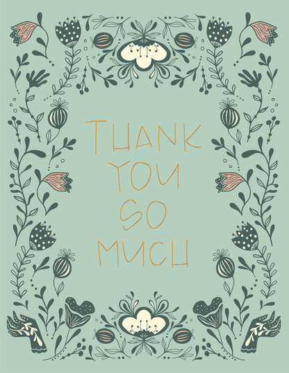 Thank You Flowers Greeting Card