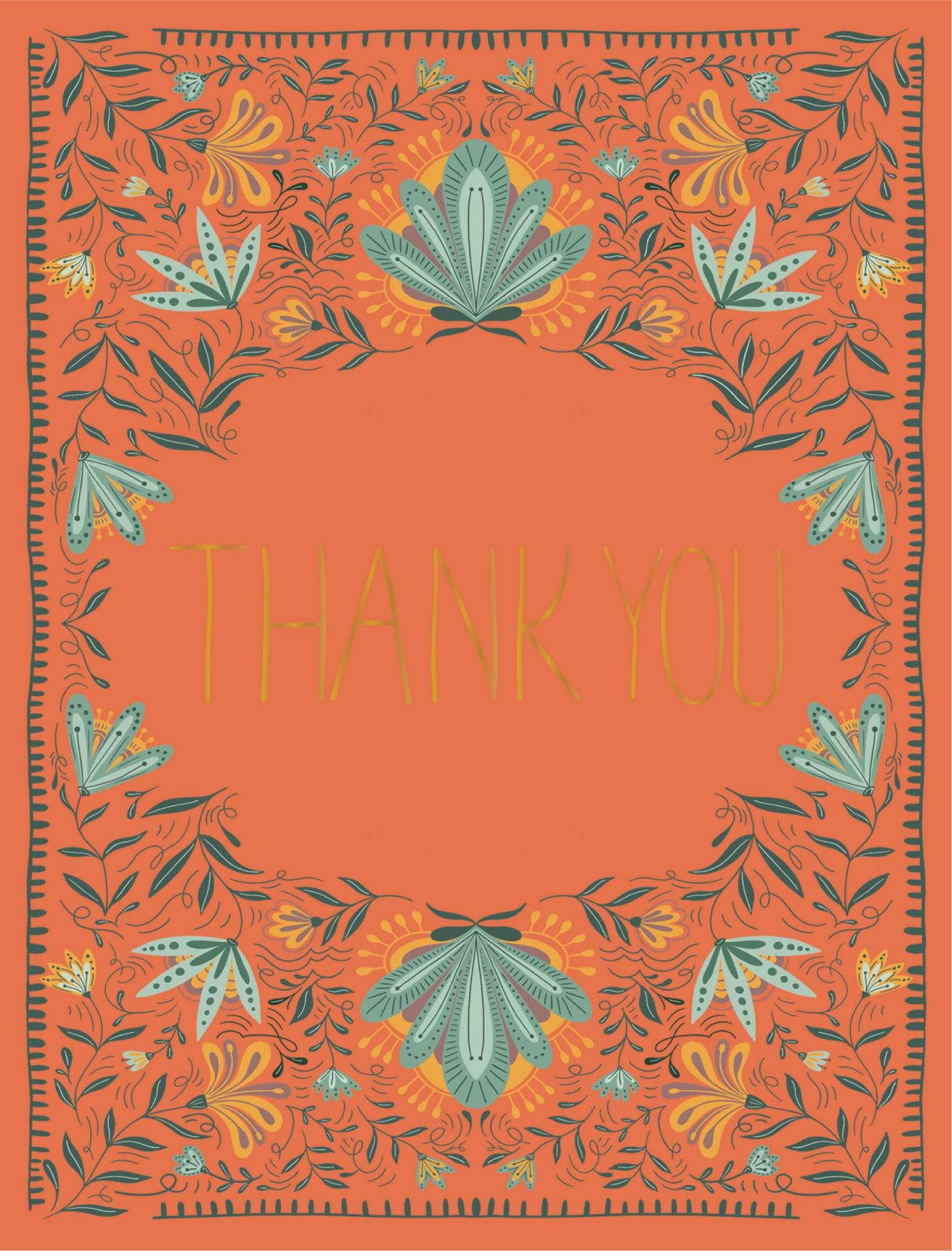 Thank You Sunny Blooms Greeting Card