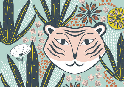Mod Tiger Greeting Card