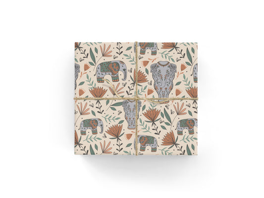 Elephant Jungle Wrapping Paper
