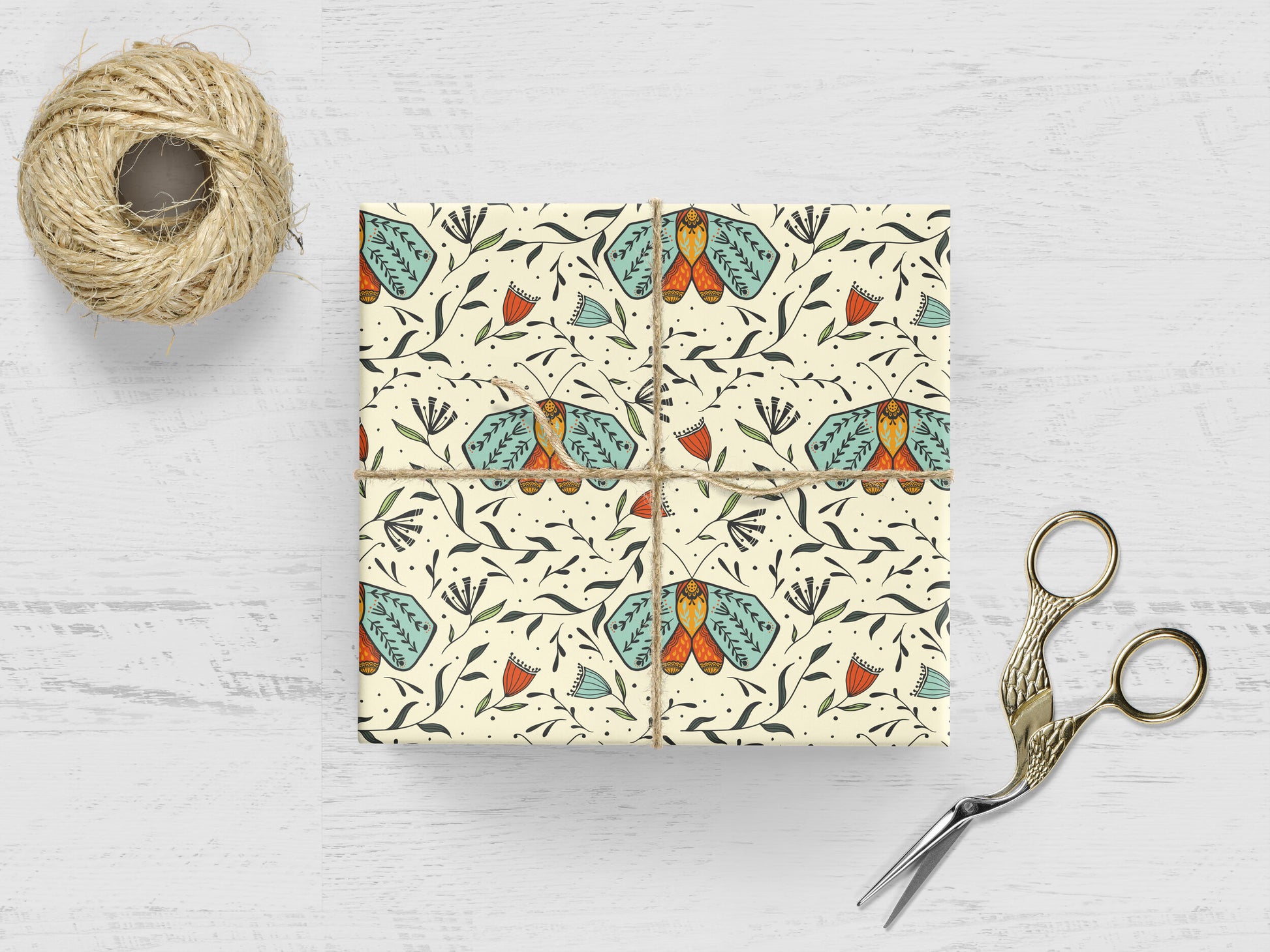 Woodland Moth Wrapping Paper – Amicreative